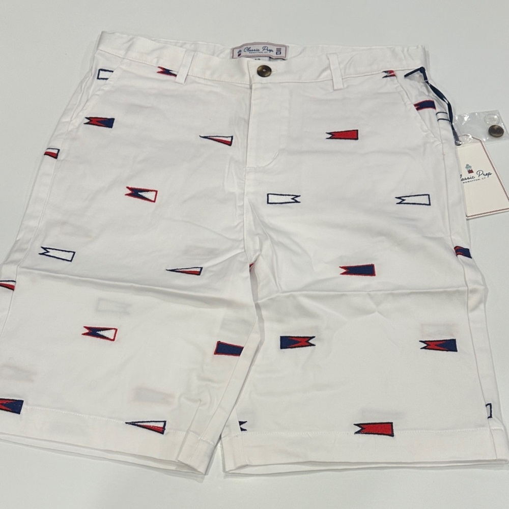 NEW Classic Prep Hudson Short Burgee Embroidery